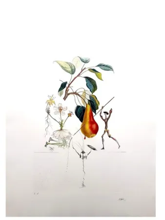 Гравюра Dali - Flordali - Poire Don Quixote