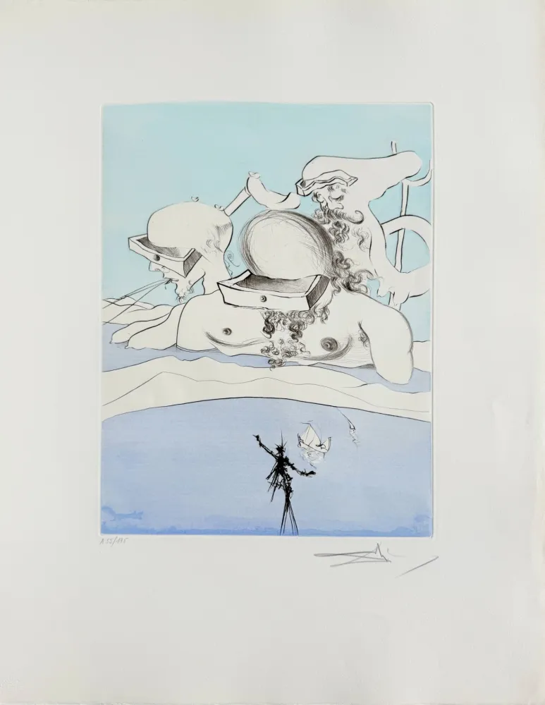 Офорт Dali - Flung Out Like a Fag-end by the Big-Wigs