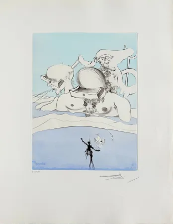 Офорт Dali - Flung Out Like a Fag-end by the Big-Wigs