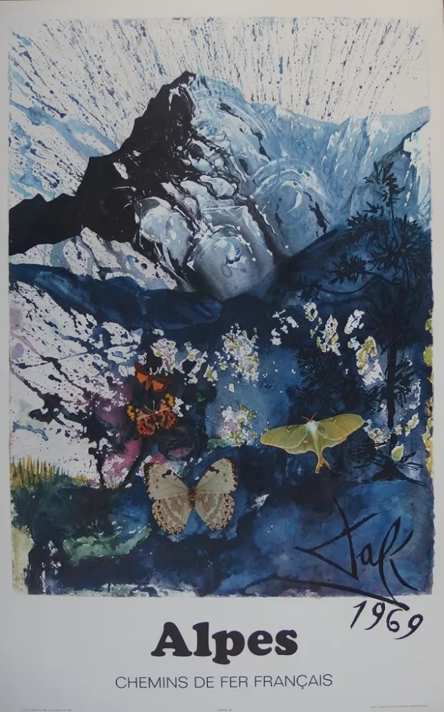 Гравюра Dali - France : Les Alpes (SNCF)