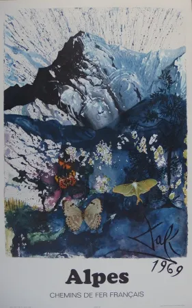 Гравюра Dali - France : Les Alpes (SNCF)
