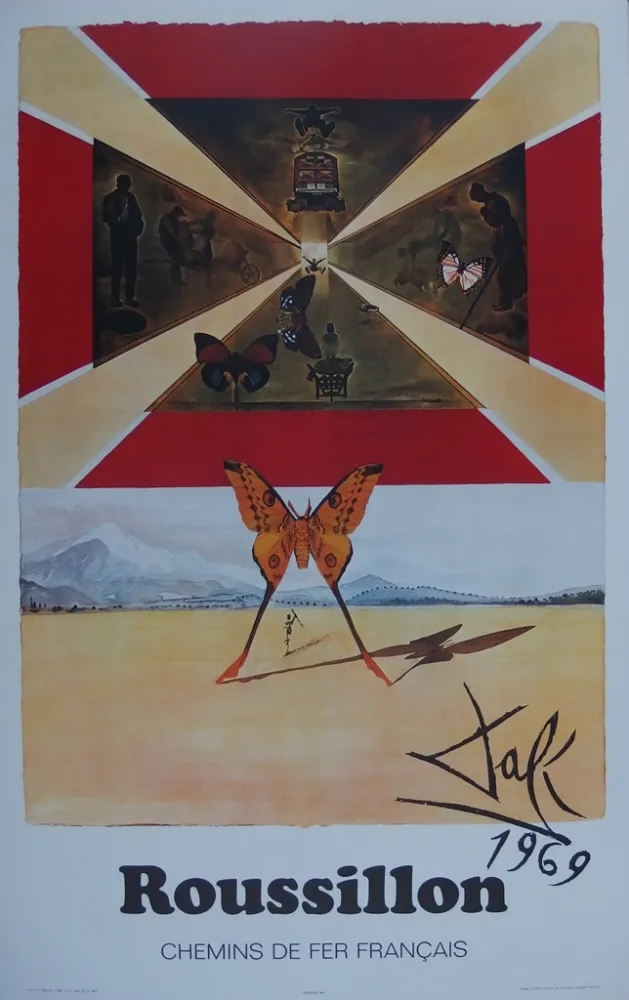 Гравюра Dali - France : Roussillon (SNCF)