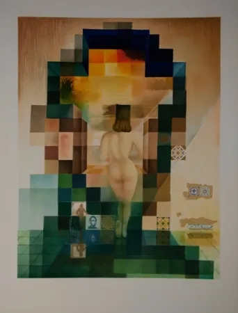 Литография Dali - Gala regardant la mer Meditèrranèe qui, à vingt mètres, se transforme en portrait d'Abraham Lìncoln