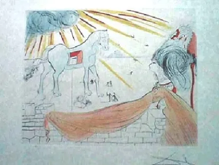 Гравюра Dali - Helen and the Trojan Horse