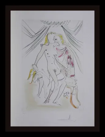 Гравюра Dali -  Hommage a Albrecht Durer Venus Mars Cupidon