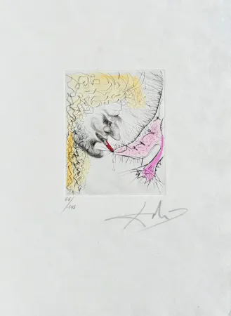 Гравюра Dali - Homme baisant la chaussure