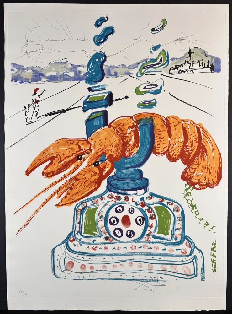 Гравюра Dali - Imaginations & Objects of The Future Cybernetic Lobster Telephone