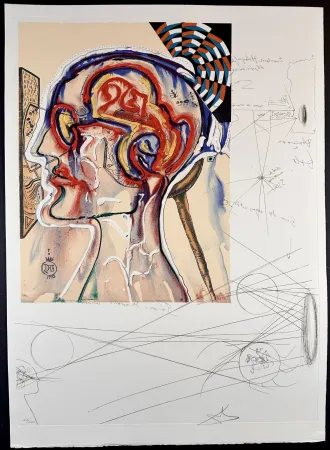 Гравюра Dali - Imaginations & Objects of The Future Spectacles with Holograms & Computers For Seeing Imagined Objects