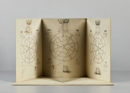 Гравюра Сухой Иглой Dali - IMMORTALITE' STEREOSCOPIQUE ET STEREOCHIMIQUE DE LA MONARCHIE