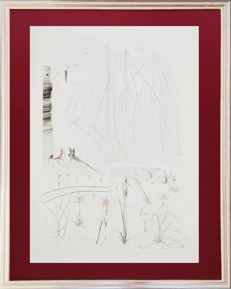 Офорт Dali - Iseult's Arrival