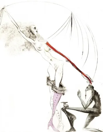 Гравюра Dali - La botte violette