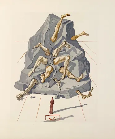 Гравюра На Дереве Dali - La Divine Comédie - Enfer 19 - Les Simoniaques