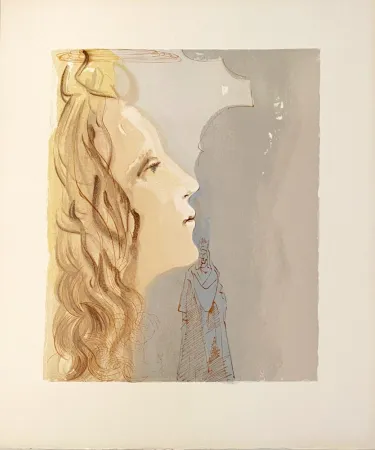 Гравюра На Дереве Dali - La Divine Comédie - Paradis 08 - Le Visage de Béatrice