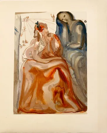 Гравюра На Дереве Dali - La Divine Comédie - Purgatoire 31 - La confession de Dante