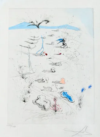 Гравюра Dali - La Plage de Sète