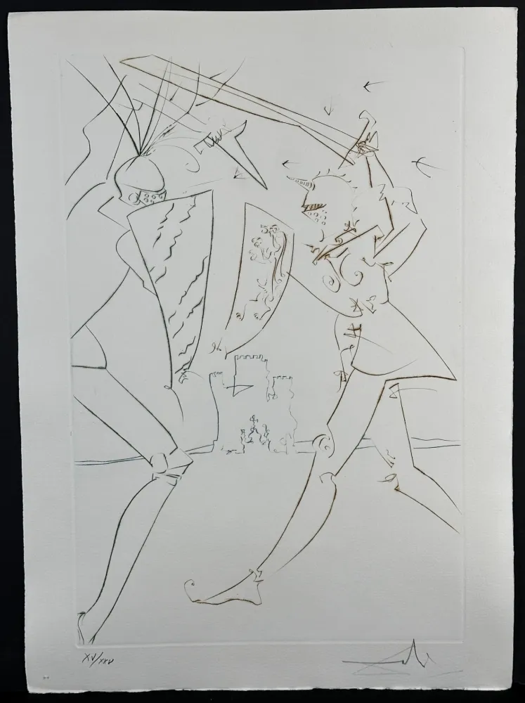 Гравюра Dali - La Quete du Graal The Pass of Gadalore