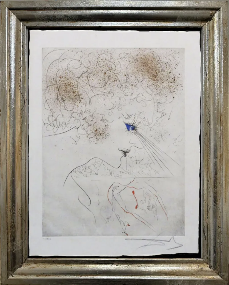 Гравюра Сухой Иглой Dali - La Tête 