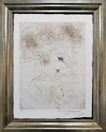 Гравюра Сухой Иглой Dali - La Tête 