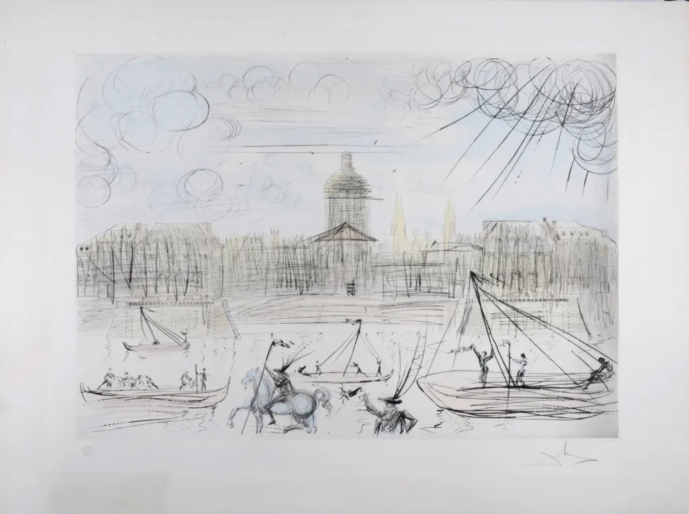 Гравюра Dali - L'Académie de Paris, 1971 - Hand-signed