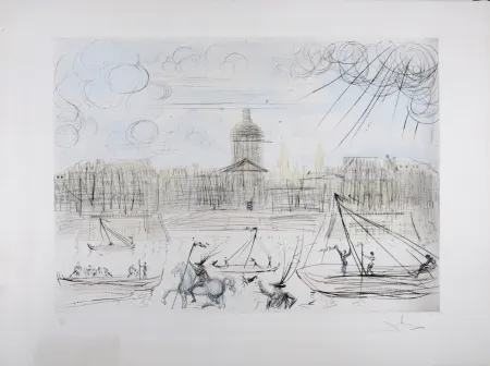 Гравюра Dali - L'Académie de Paris, 1971 - Hand-signed