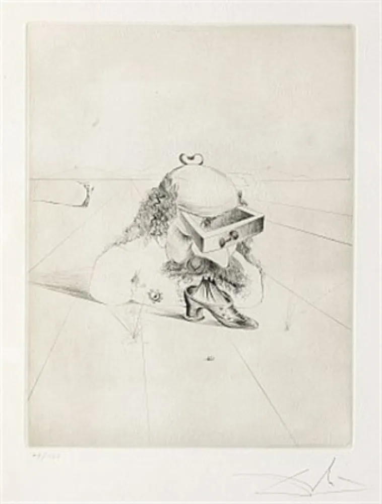 Гравюра Сухой Иглой Dali - Le bureaucrate