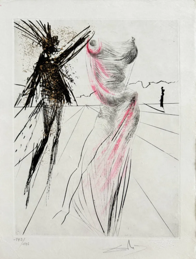 Гравюра Сухой Иглой Dali - Le Buste (The Bust)