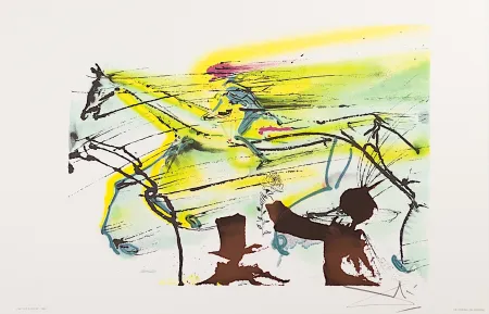 Литография Dali - Le Cheval de Course (Race Horse)