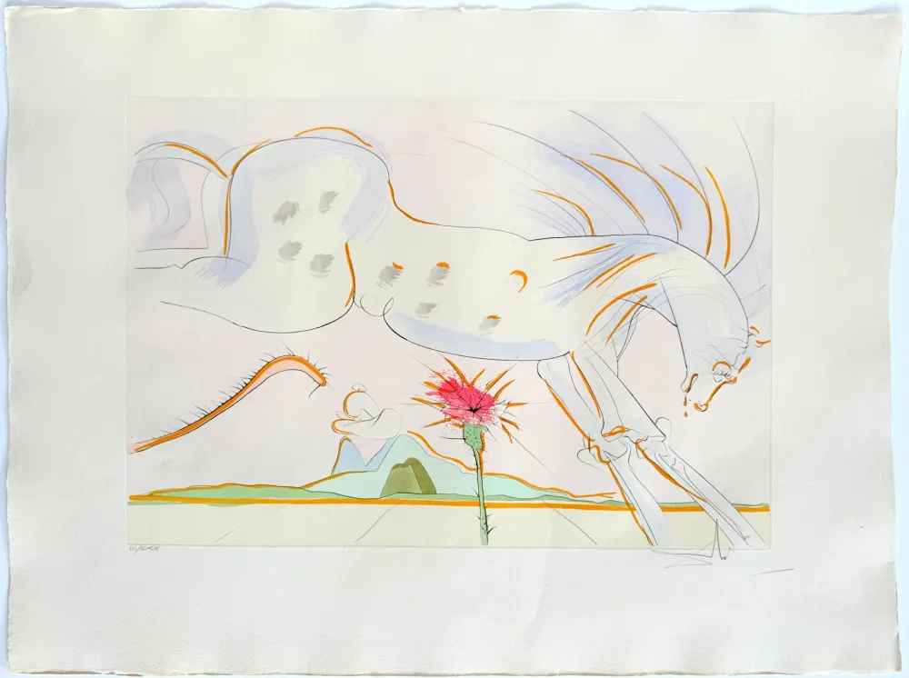 Офорт Dali - Le Cheval et le Loup (The Horse and the Wolf)