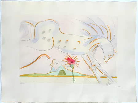 Офорт Dali - Le Cheval et le Loup (The Horse and the Wolf)