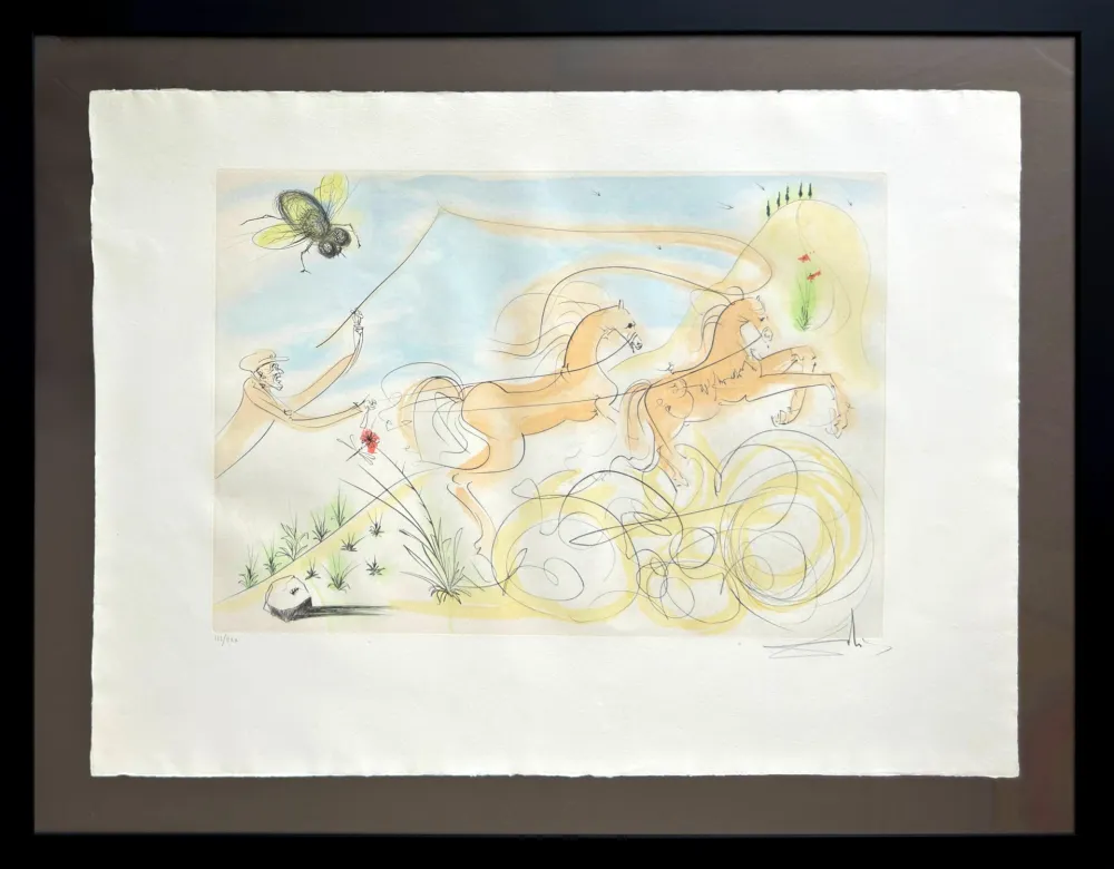 Офорт Dali - Le Coche et la Mouche (The Coach and the Fly)
