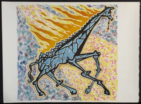 Литография Dali - Le Jungle Humaine Le Girafe en Feu