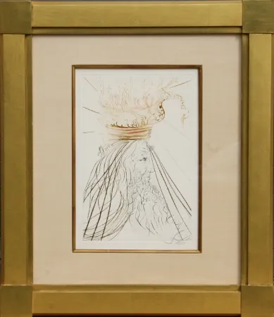 Гравюра Dali - Le Roi Marc from Tristan et Iseult