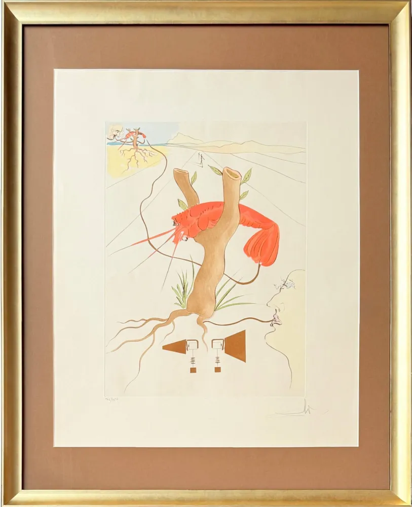 Гравюра Сухой Иглой Dali - Le Téléphone (The Telephone)