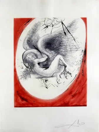 Офорт Dali - Leda