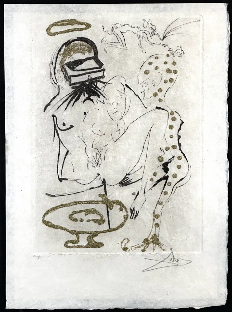 Гравюра Dali - Les Amours Jaunes Duel with Camelias