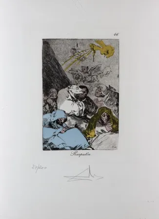 Гравюра Dali - Les Caprices de Goya Rasputin
