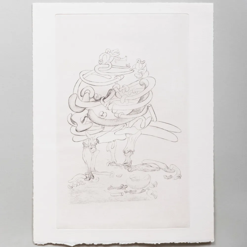 Гравюра Сухой Иглой Dali - Les Chants de Maldoror: Bone Chair