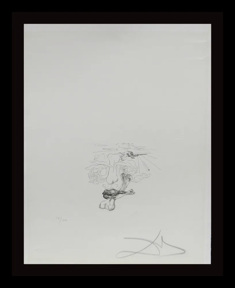 Гравюра Dali - Les Chants de Maldoror (Tongue)