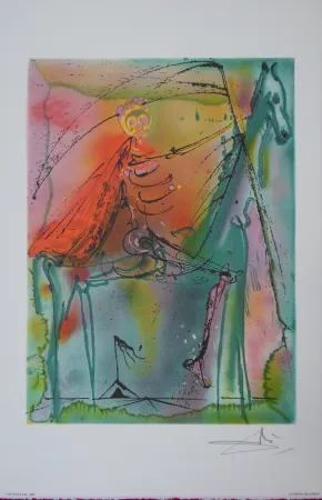 Литография Dali - Les Chevaux, le Cheval de la Mort