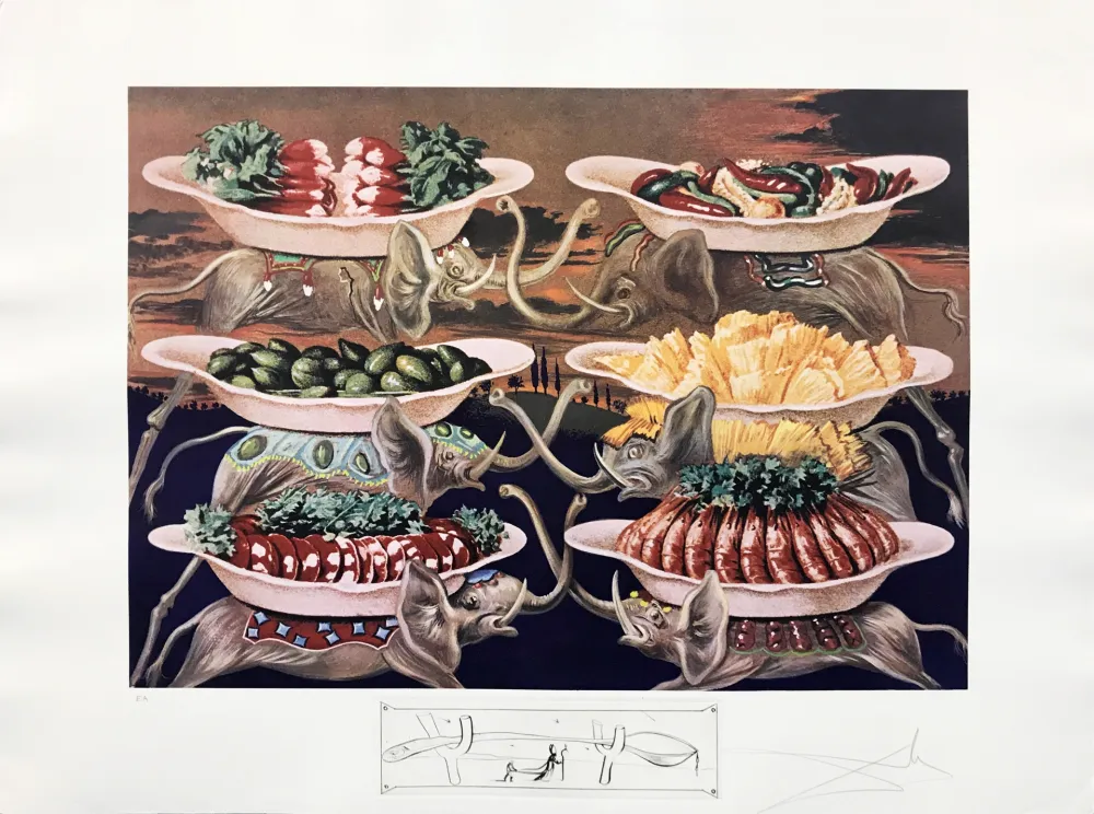 Литография Dali - LES DELICES PETITS MARTYRS