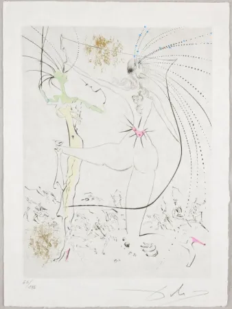 Офорт Dali - Les Fesses piquantes, Piquant Buttocks