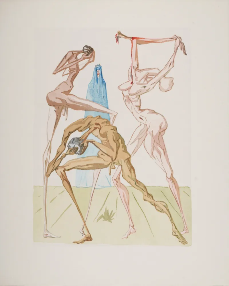 Гравюра На Дереве Dali - Les habitants de Prato, 1963