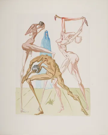 Гравюра На Дереве Dali - Les habitants de Prato, 1963