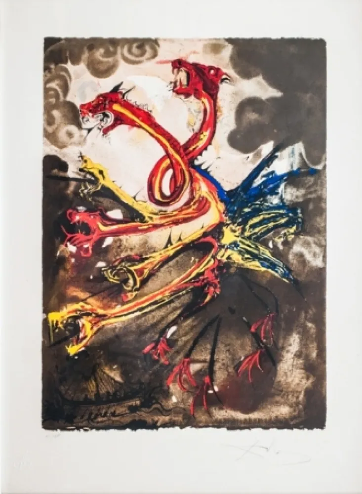 Литография Dali - Les Hydres