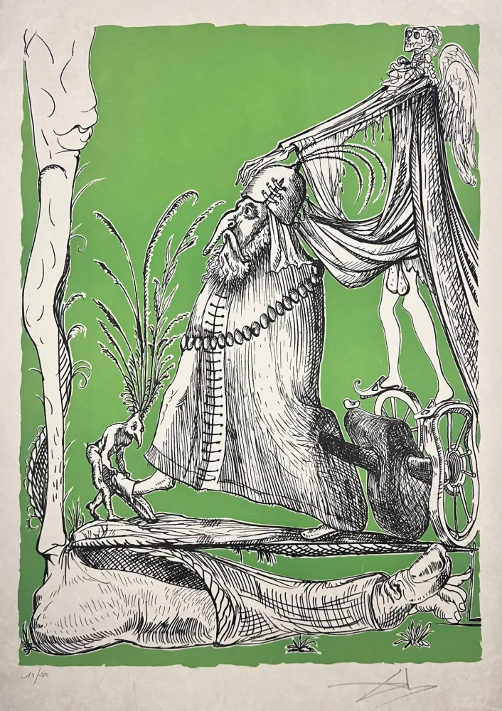 Литография Dali - Les Songes Drôlatiques de Pantagruel, Planche XI