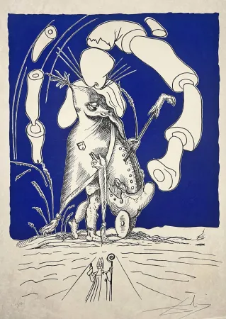 Литография Dali - Les Songes Drôlatiques de Pantagruel, Planche XVI