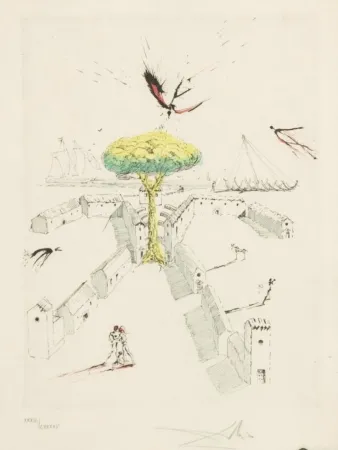 Офорт Dali - Les Tranchées