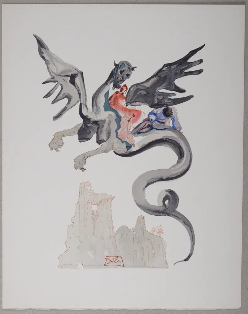 Литография Dali - Les Usuriers