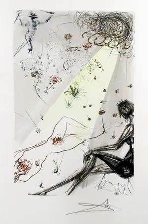 Гравюра Dali - Looke not upon mee that I am blacke from Song of Songs of Solomon portfolio