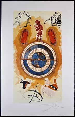 Литография Dali - Lyle Stuart Tarot Prints Wheel of Fortune